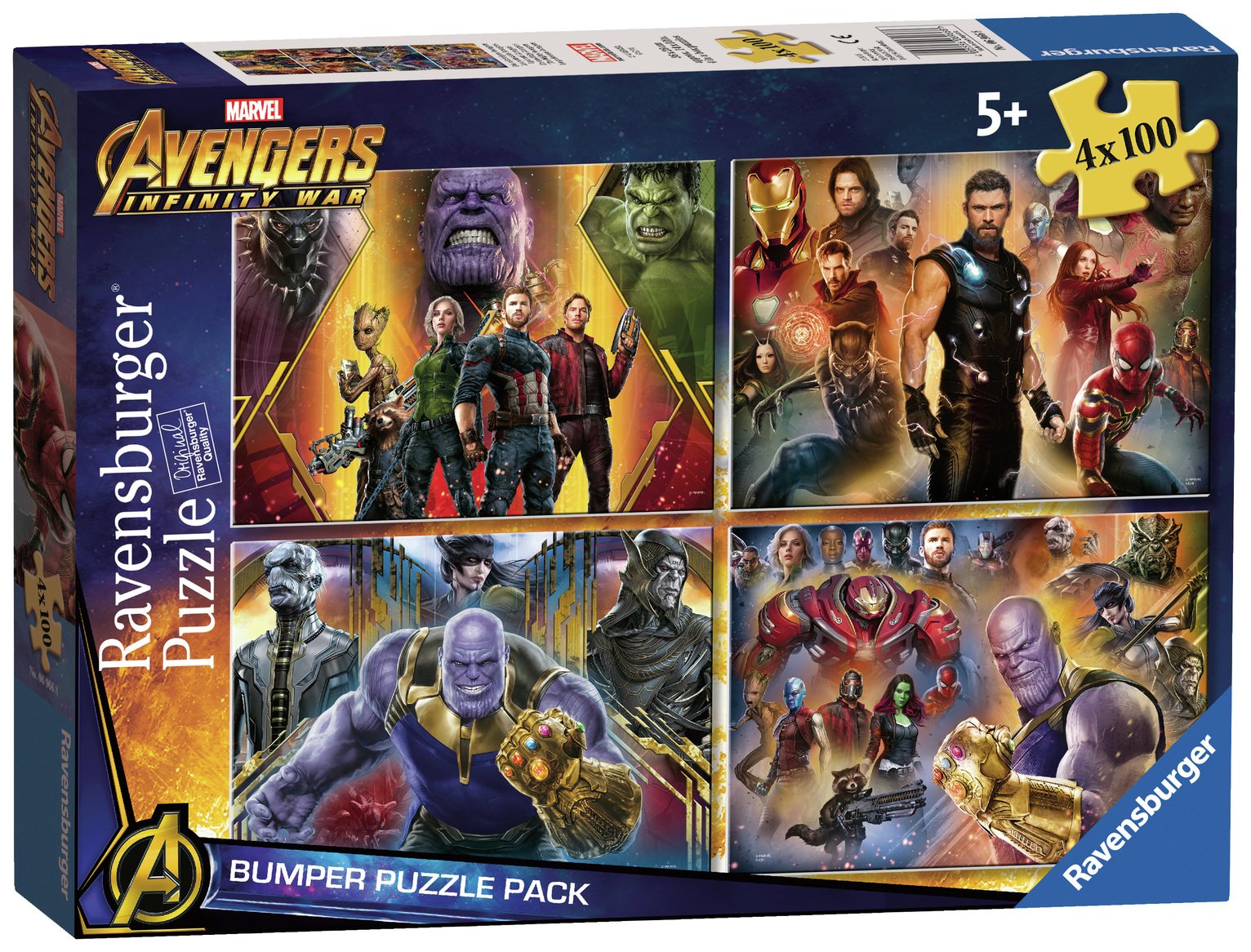Ravensburger Marvel Avengers 4 x 100 Piece Puzzles