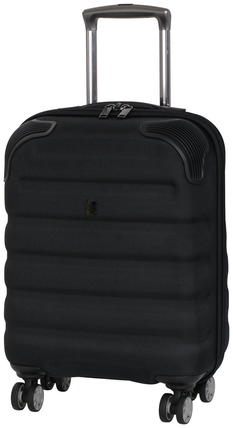 IT Luggage Utopian Frameless 8 Wheel Small Suitcase Black (8575726