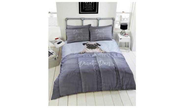 Buy Argos Home Daytime Pug Bedding Set Kingsize Duvet Cover
