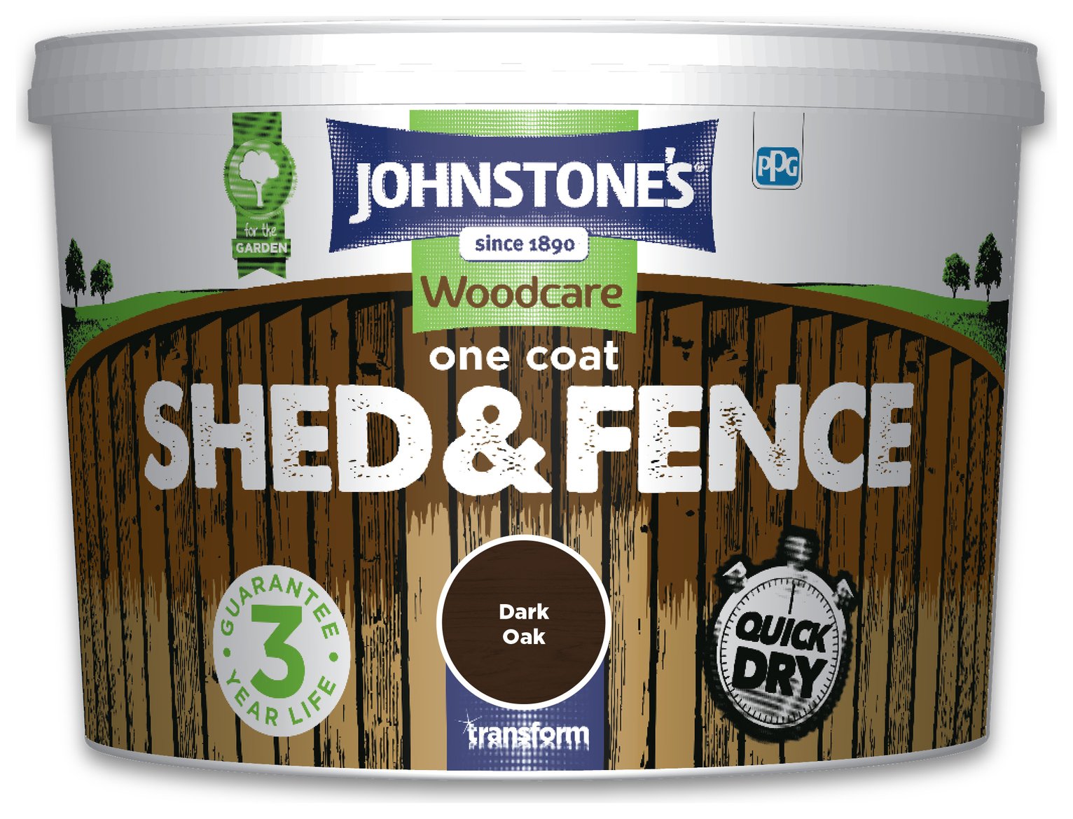 Johnstone's Shed & Fence Paint 9 Litre - Dark Oak