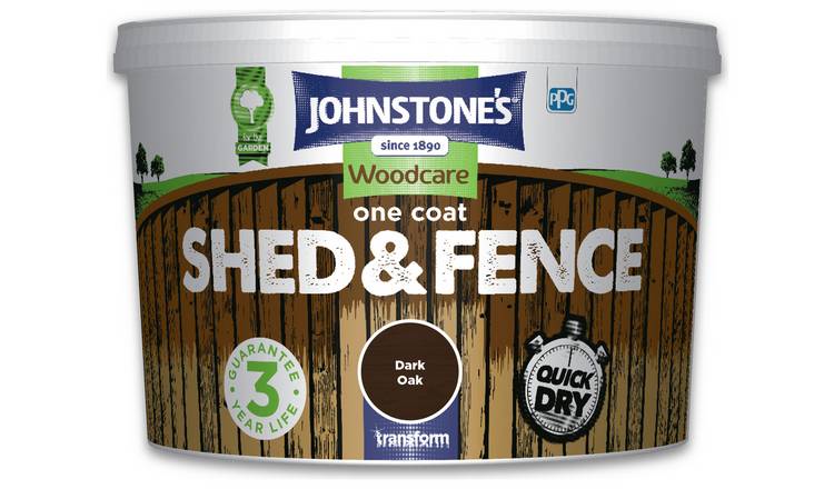 Johnstone's Shed & Fence Paint 9 Litre - Dark Oak