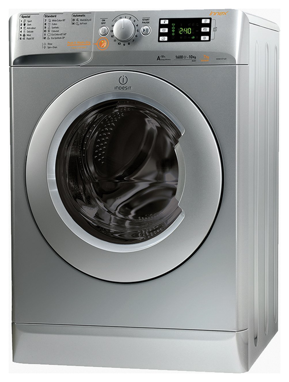 Indesit XWDE751480XSUK 7KG / 5KG 1400 Washer Dryer - Silver