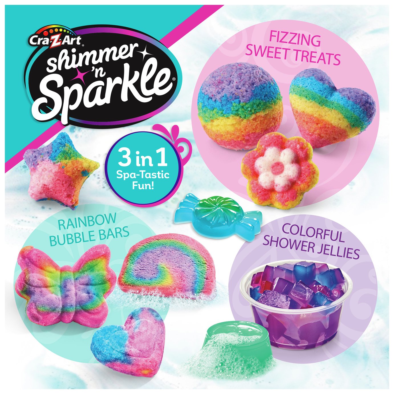 Shimmer N Sparkle 3 in 1 Creative Spa Bath & Shower Set