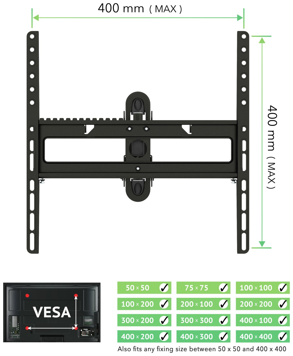 AVF Superior MultiPosition Up to 55 Inch TV Wall Mount Reviews