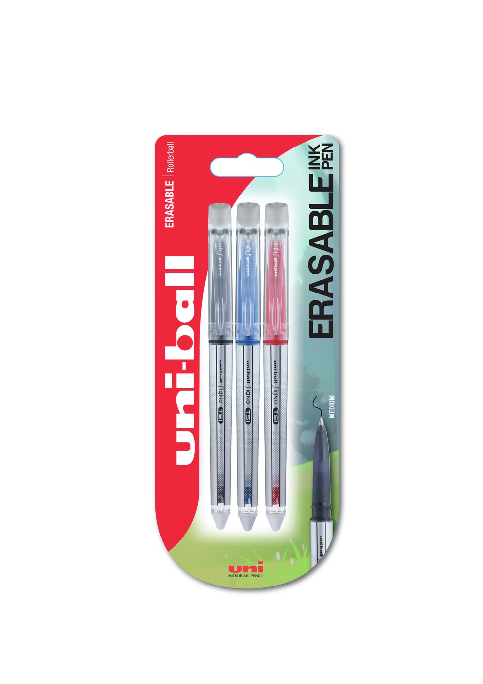 Uni-ball Signo TSI Erasable Pen 3 Pack - Assorted