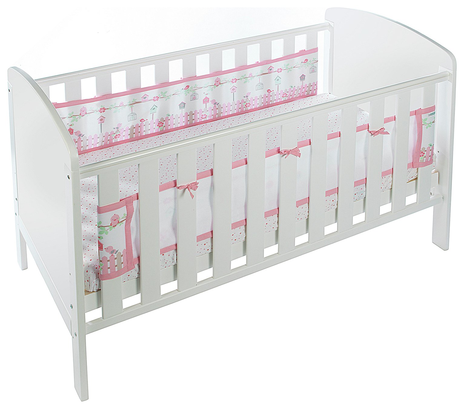 breathable cot bumper 2 sided