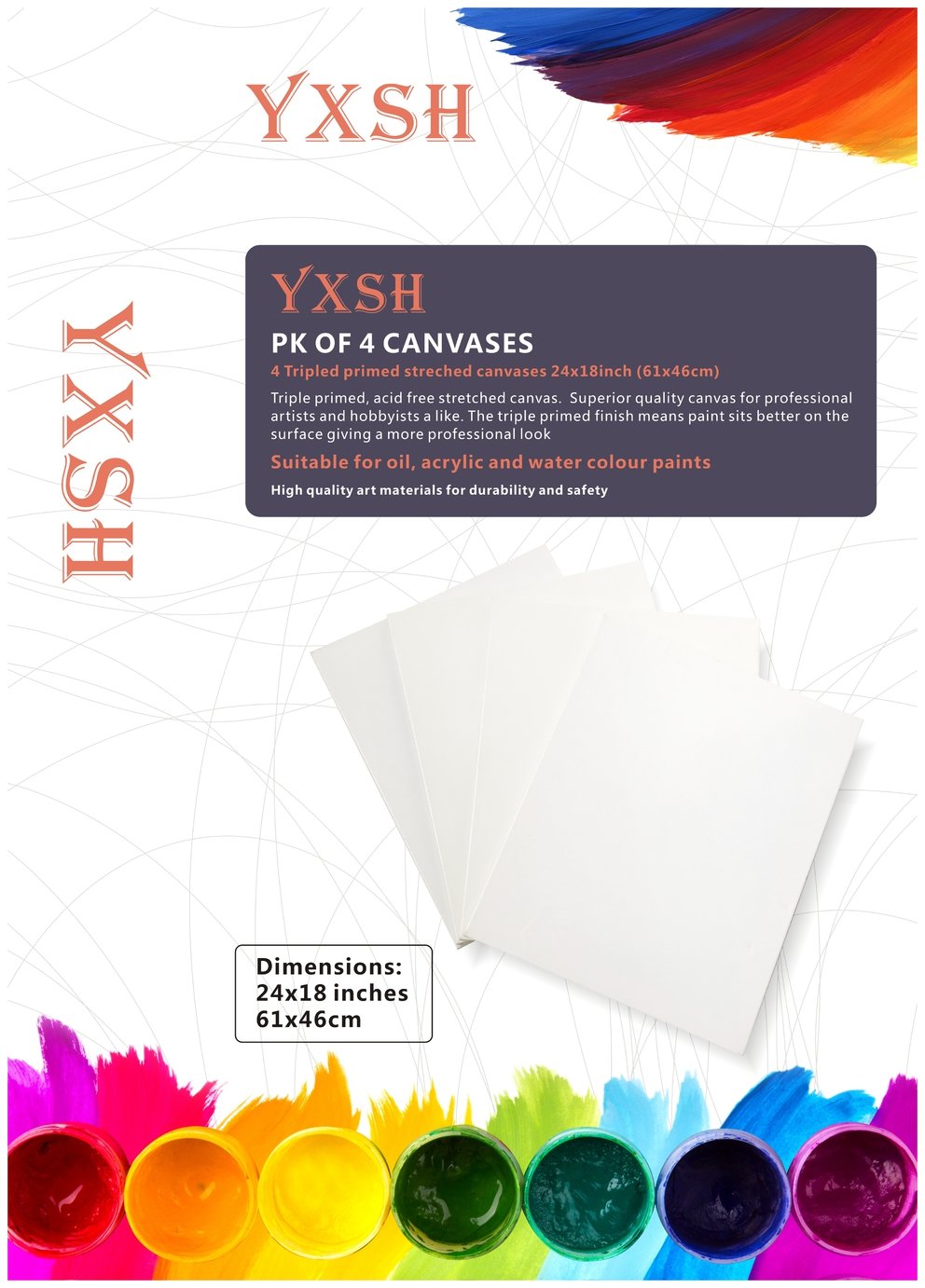 YXSH Pack of 4 Canvasses Review