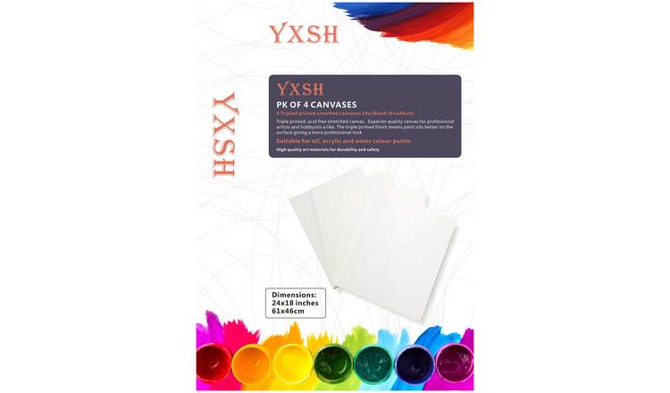 Buy YXSH Pack of 4 Canvasses 24 x 18 Inches Art sets and