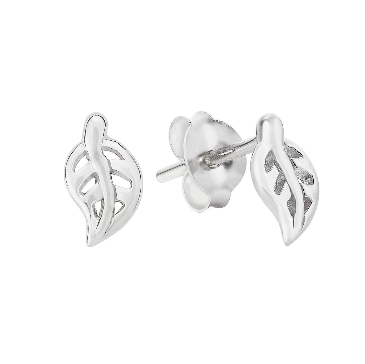 Revere Sterling Silver Leaf Stud Earrings