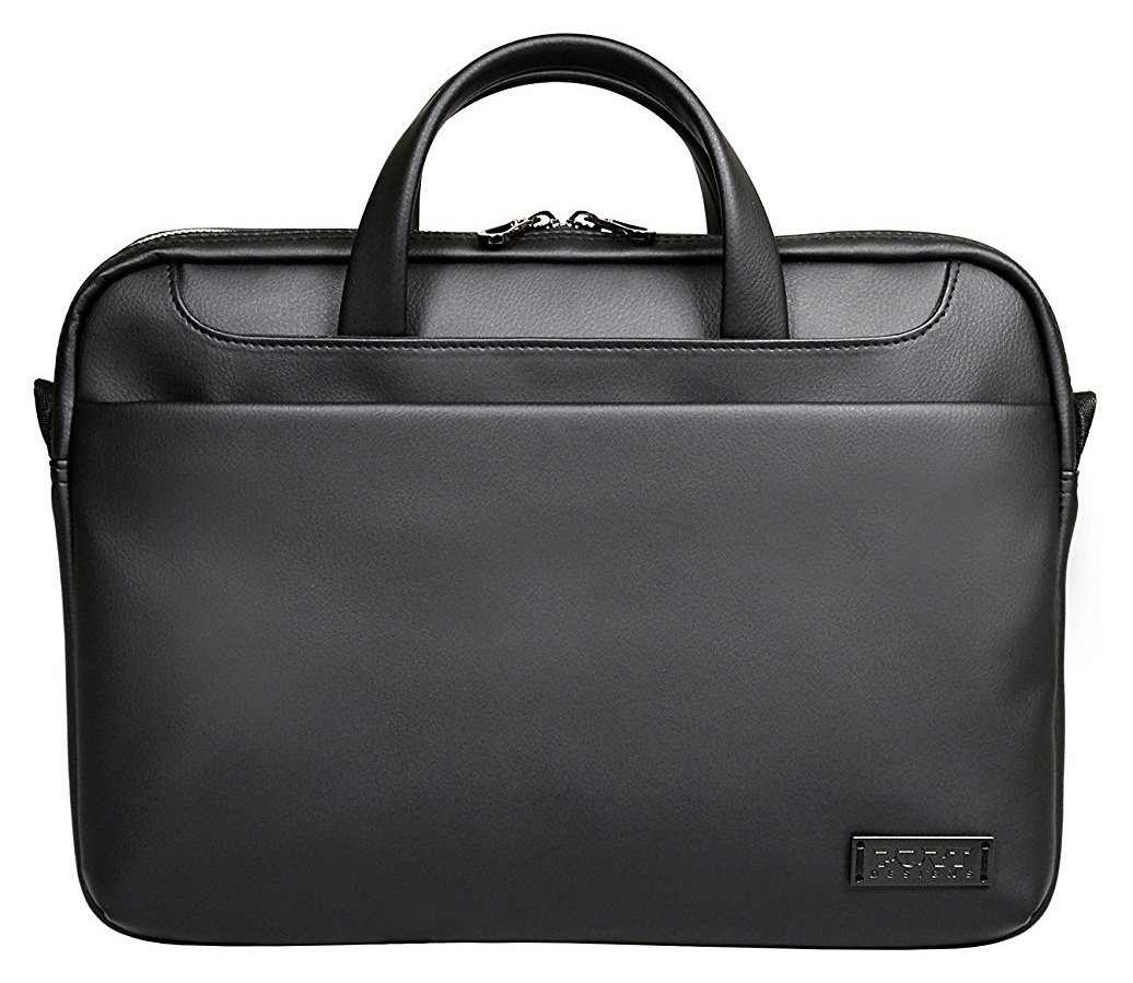 laptop bag black leather