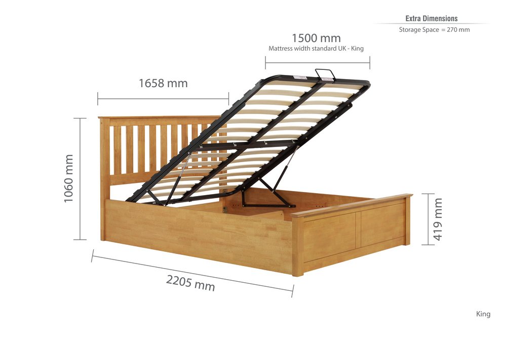 Birlea Phoenix Oak Kingsize Ottoman Bed Frame at Argos Reviews