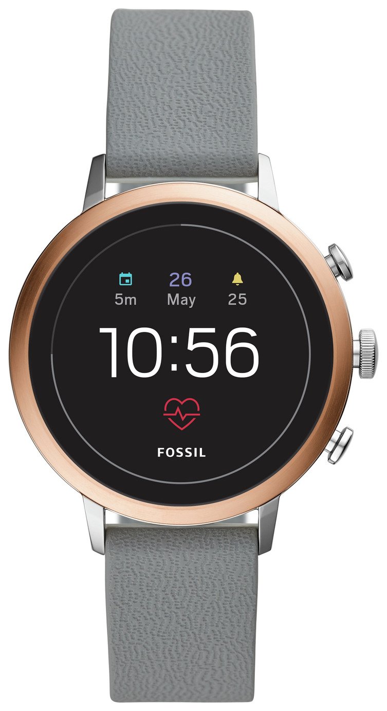 Fossil Venture Gen 4 HR Smart Watch - Grey Silicone