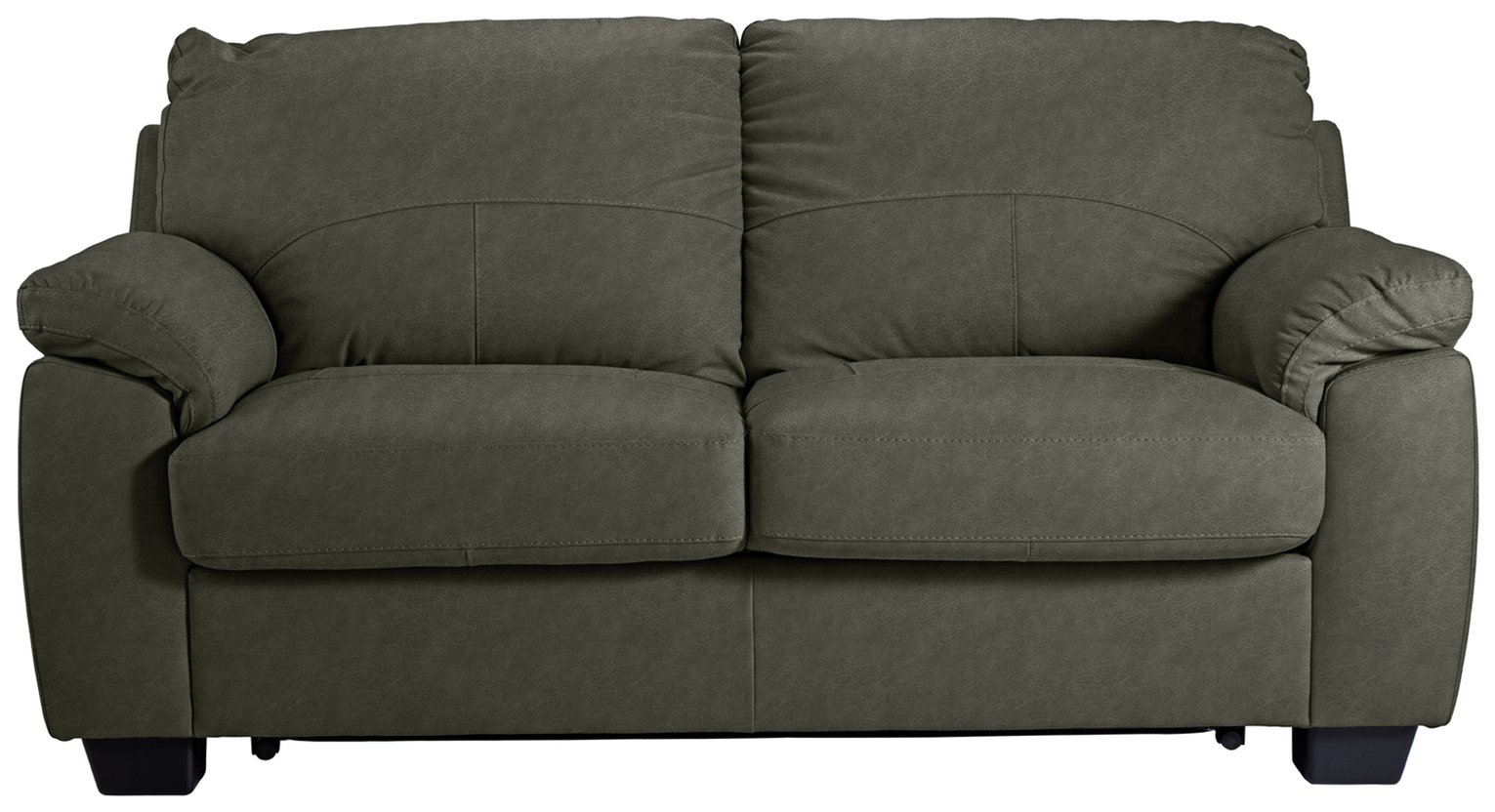 Argos Home Logan Bonded Leather Sofa Bed - Mottled Grey