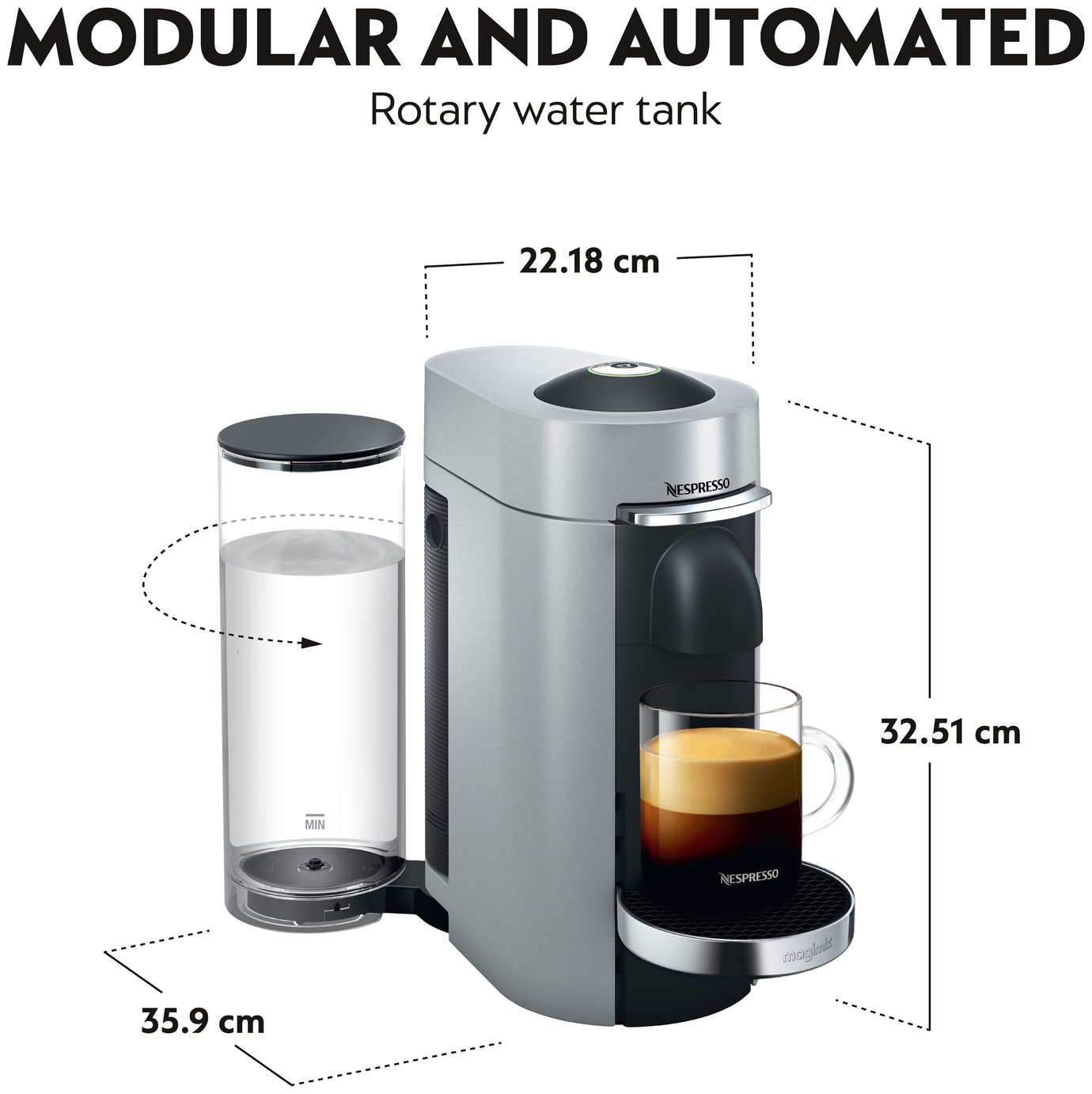 Nespresso by Magimix Vertuo Plus Coffee Machine 11388 Silver Reviews