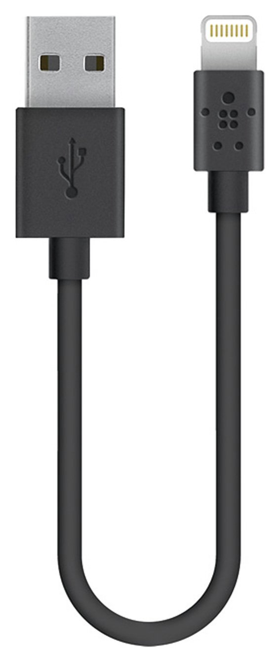 Belkin 15cm Lightning to USB Charge Sync Cable - Black