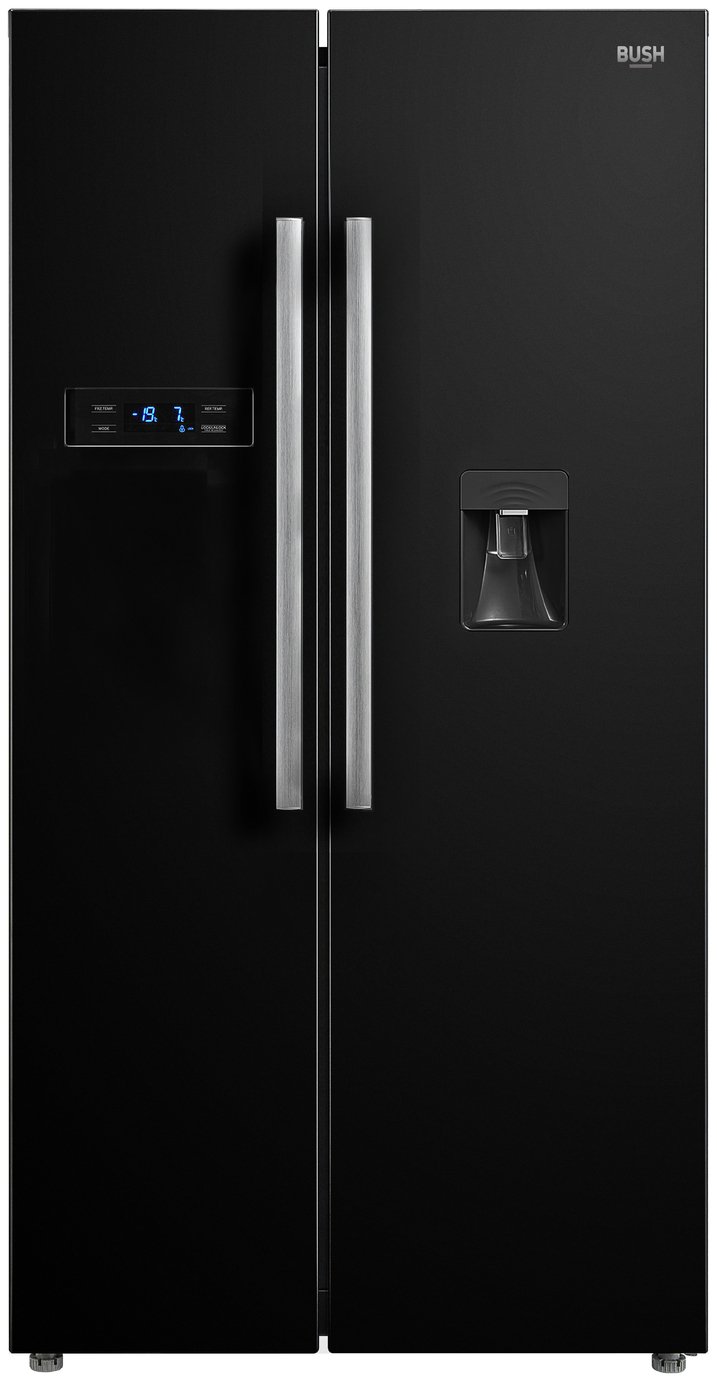 Bush MSBSNFWTDB American Fridge Freezer - Black