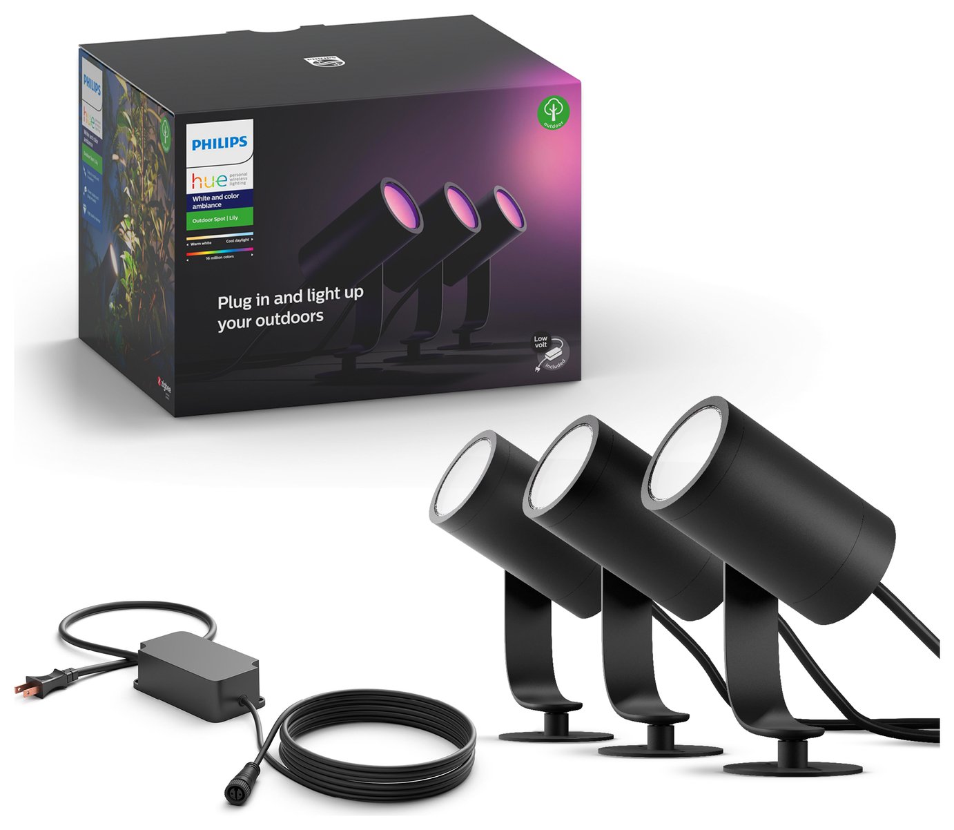 Philips Hue Lily Base LED Light - Anthracite