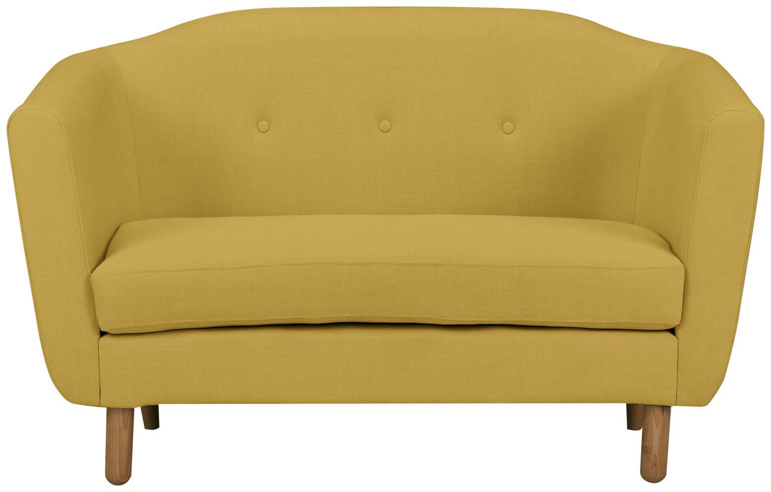 Argos Home Elin 2 Seater Fabric Sofa - Yellow