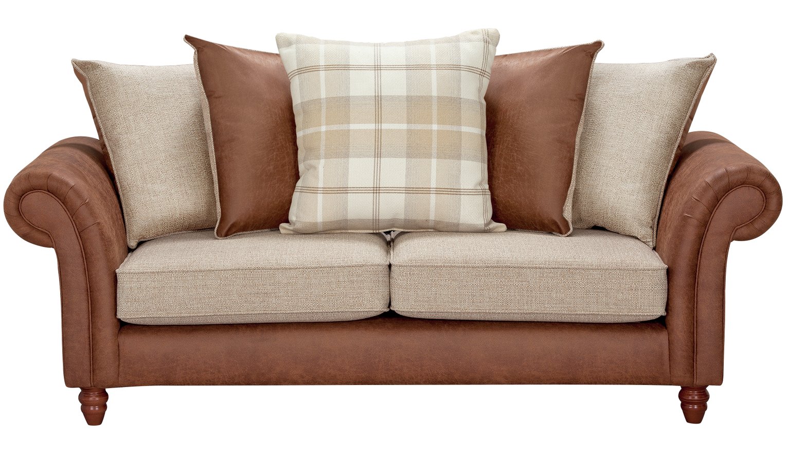 Argos Home Winter Windsor 3 Seater Fabric Sofa - Beige