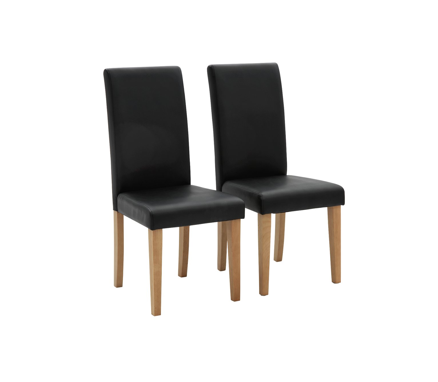 Argos Home Pair of Midback Dining Chairs - Black