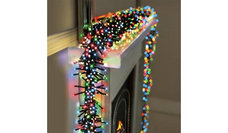 Premier Decorations 480 Colour LED Christmas Cluster Lights