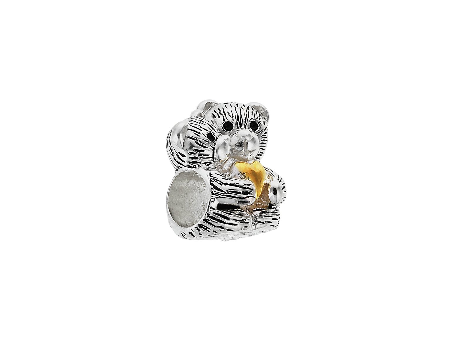 Moon & Back Sterling Silver Teddy Hugs Bead