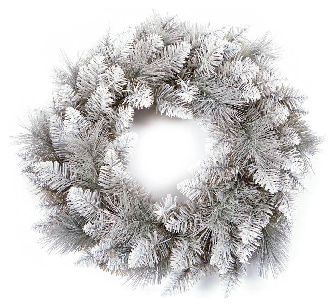 Premier Decorations 50cm Silver Tip Wreath