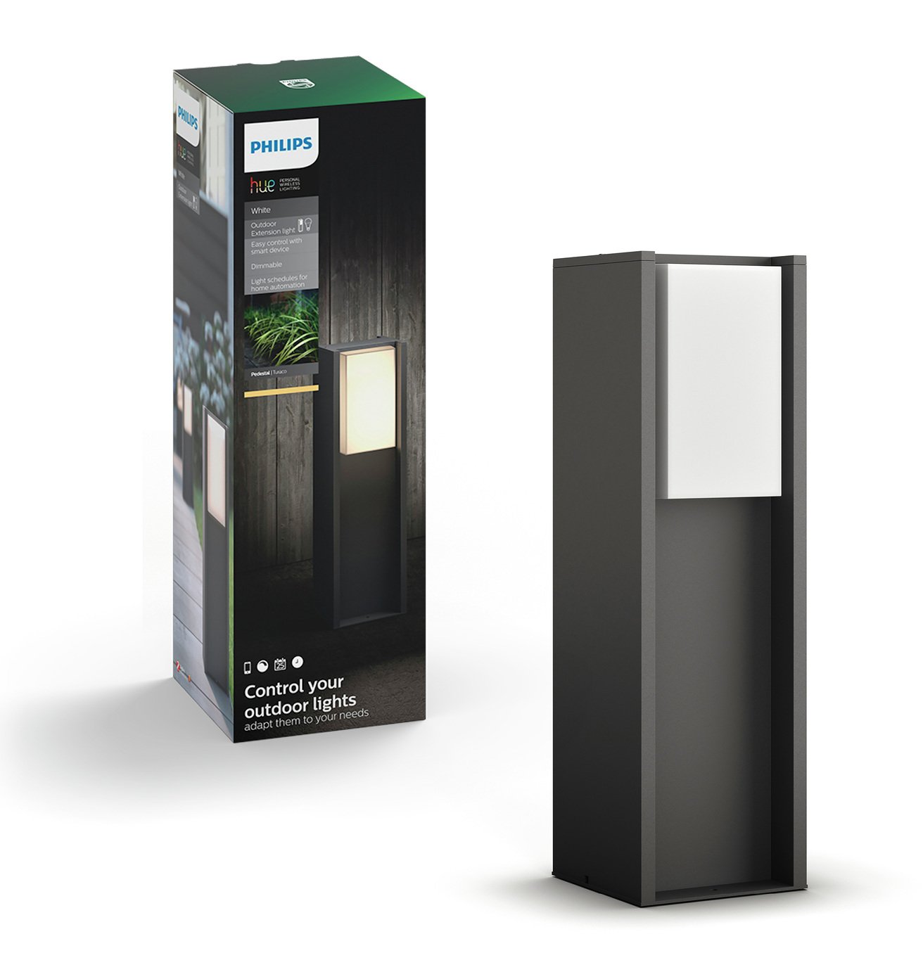 Philips Turaco Hue Outdoor Wall Lantern - Anthracite