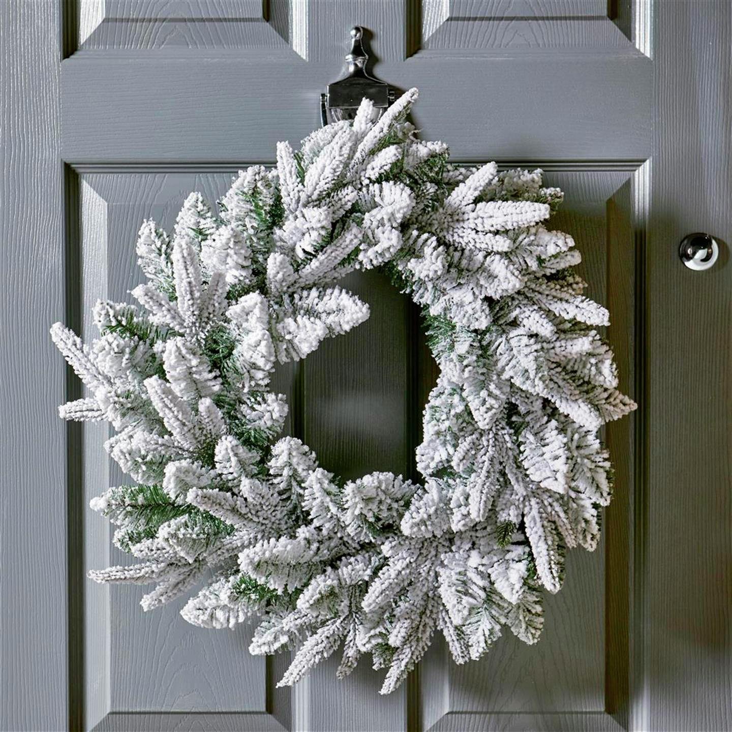 Premier Decorations 50cm Snow Wreath PE PVC