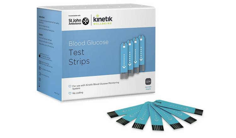 Kinetik Wellbeing Blood Glucose Test Strips - Pack of 100