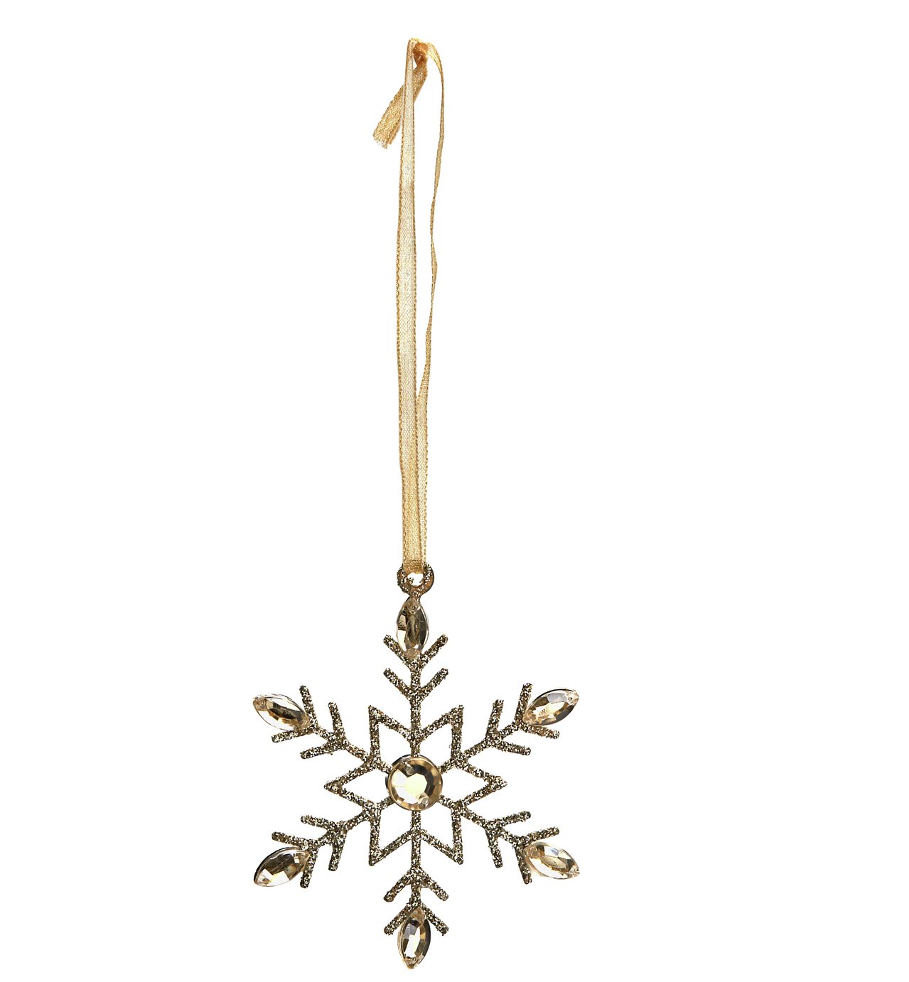 Argos Home Gold Snowflake Tree Decorations