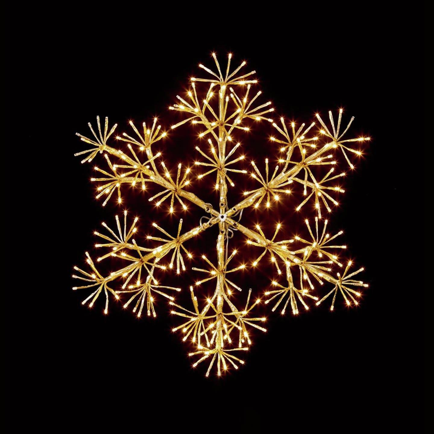 Premier Decorations 60cm Starburst Snowflake - Warm White