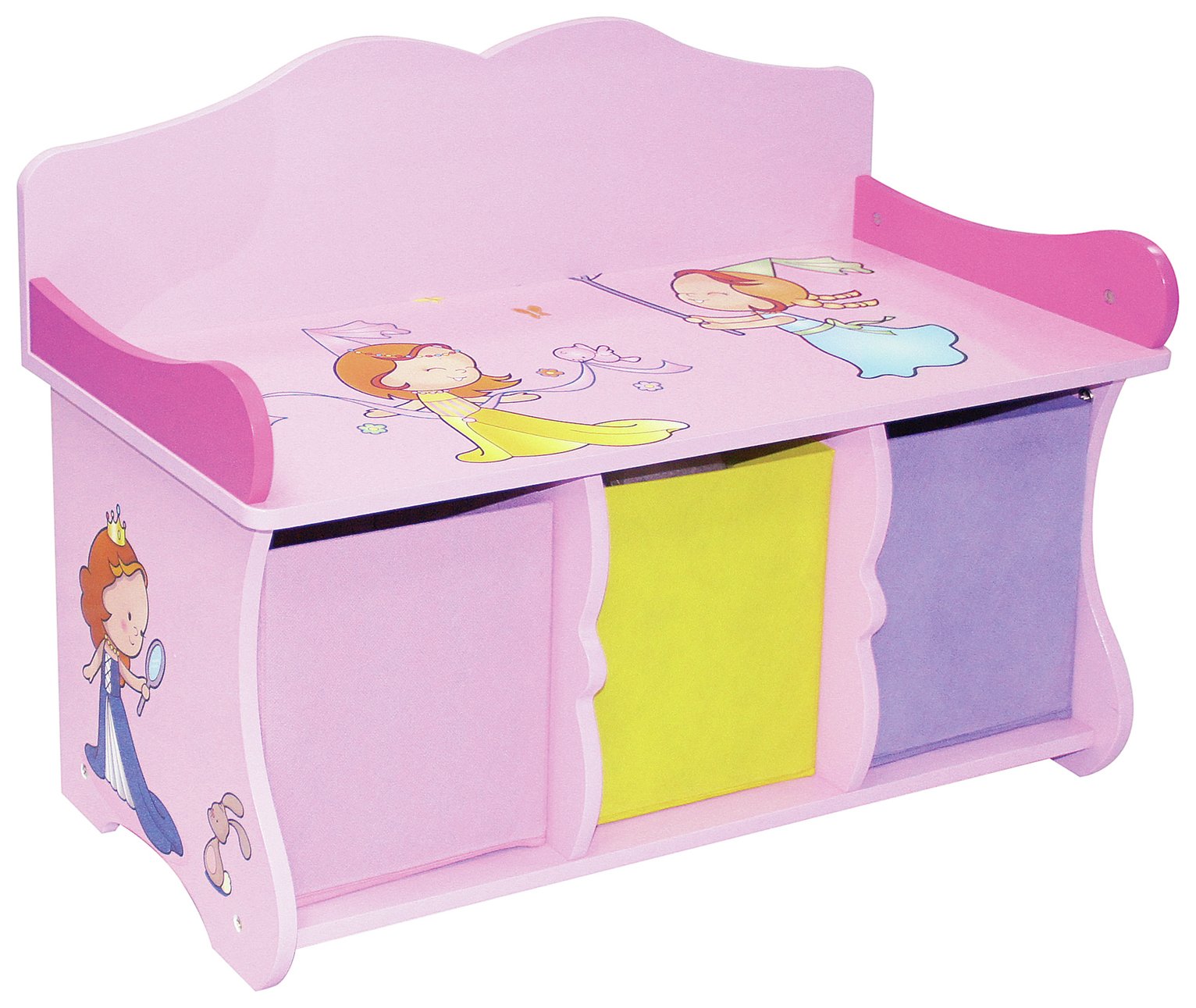 Liberty House Princess Storage Bench & Fabric Bins