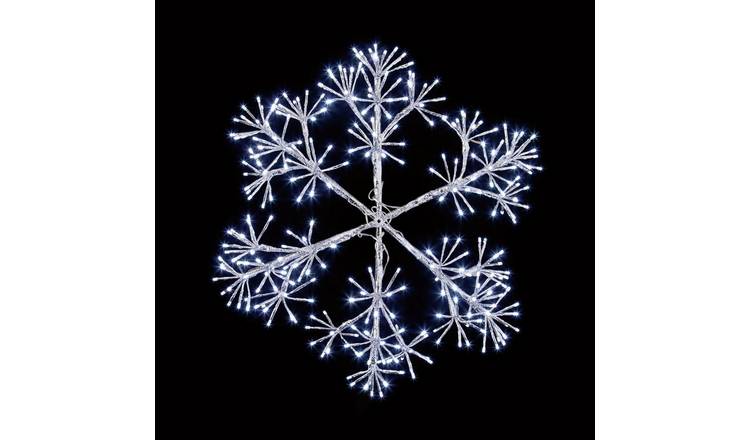 Premier Decorations 60cm Starburst Snowflake 300 LEDs -White