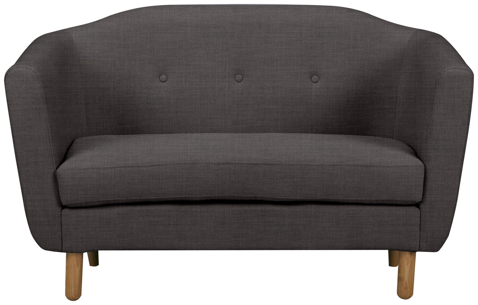Argos Home Elin 2 Seater Fabric Sofa - Charcoal