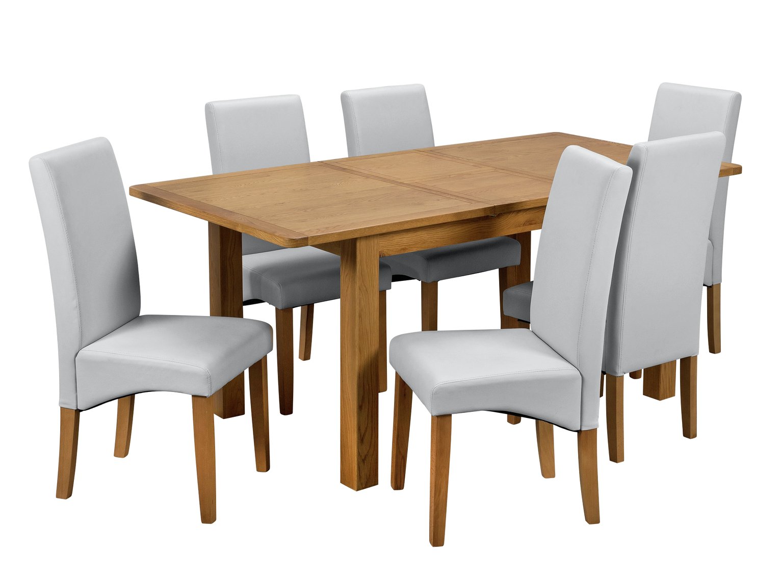 Argos Home Ashwell Extendable XL Table and 6 Chairs - Grey