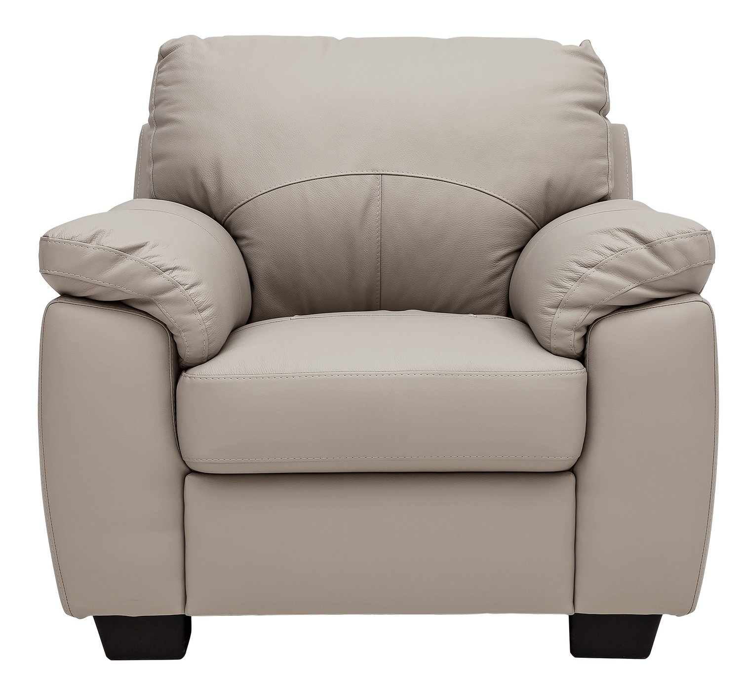 Argos Home Logan Faux Leather Armchair - Grey