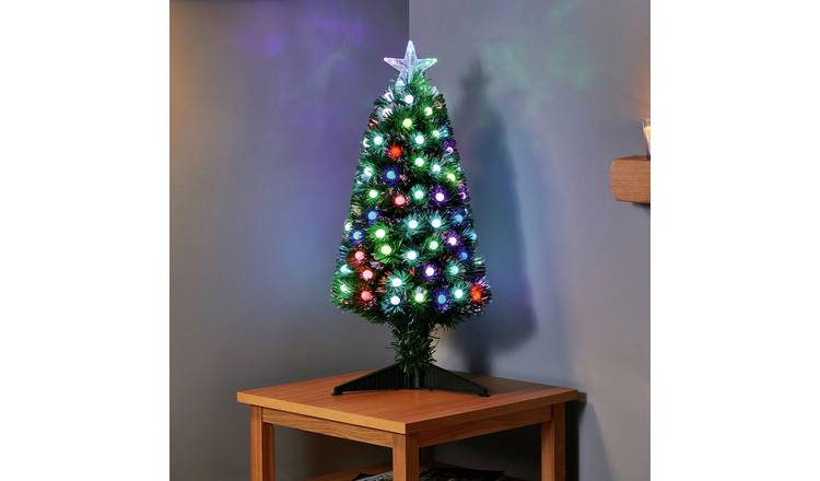 Premier Decorations Fibre Optic Small Christmas Tree
