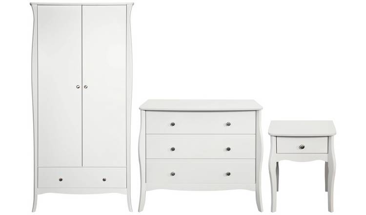 Buy Amelie 3 Piece 2 Door Wardrobe Set - White | Bedroom ...