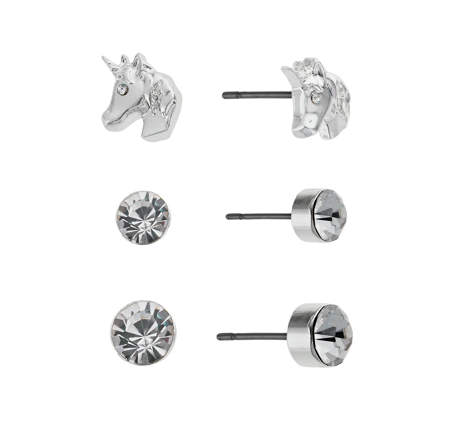 Emoji Unicorn Cubic Zirconia Earrings