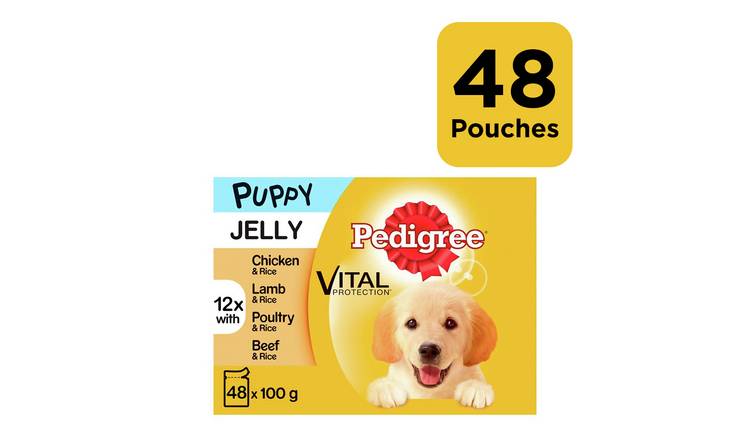 Pedigree Wet Puppy Dog Food Mixed in Jelly 48 Pouches