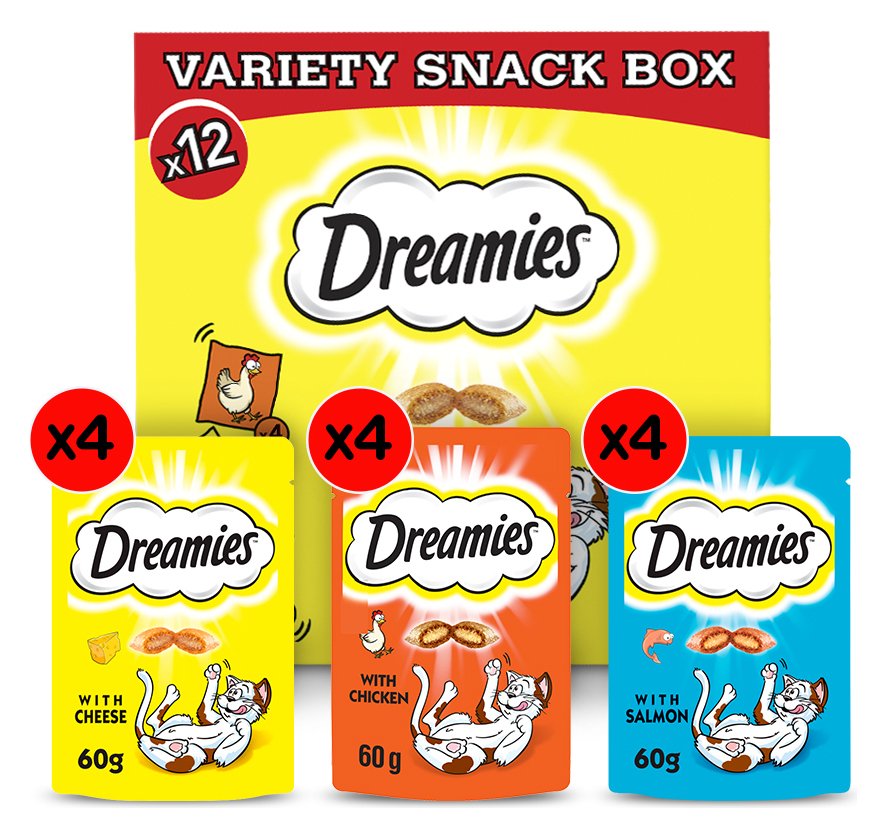 Dreamies Cat Treats Variety Snack Box 12 packs