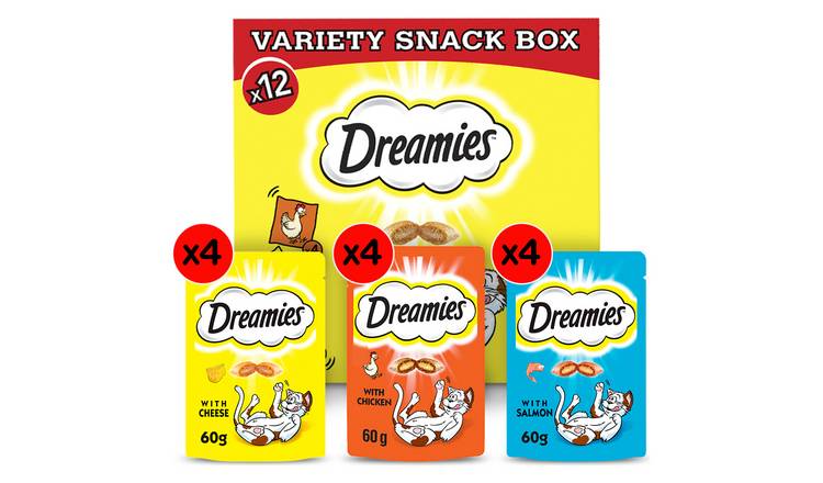 Dreamies Cat Treats Variety Snack Box 12 packs