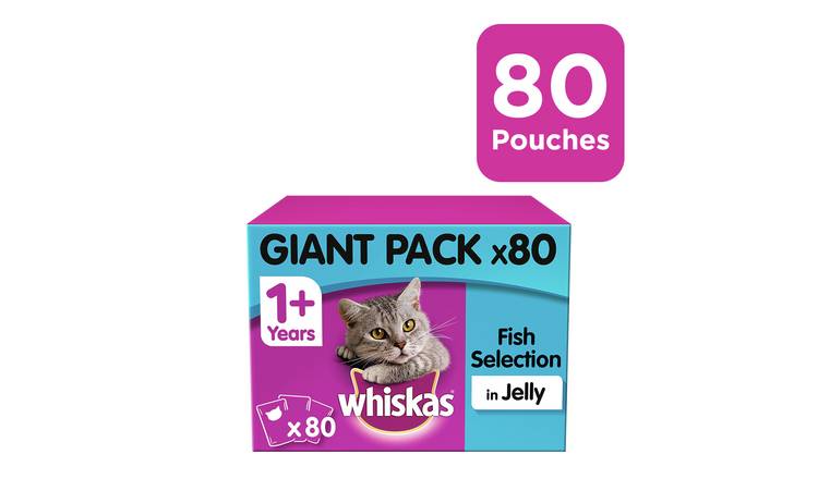 Buy Whiskas 1 Wet Cat Food Pouches Fish In Jelly 80 Pouches Cat Food Argos