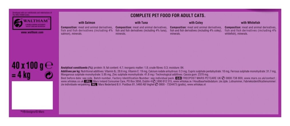 Whiskas 1+ Wet Cat Food Pouches Fish in Jelly 80 Pouches Review