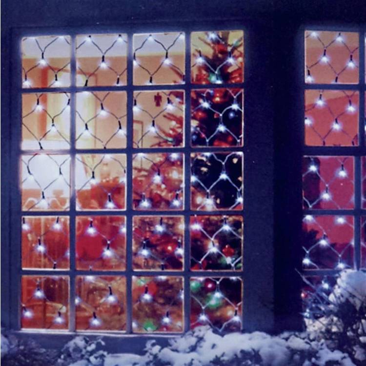 Premier Decorations White 180 Net Christmas Window Lights 0