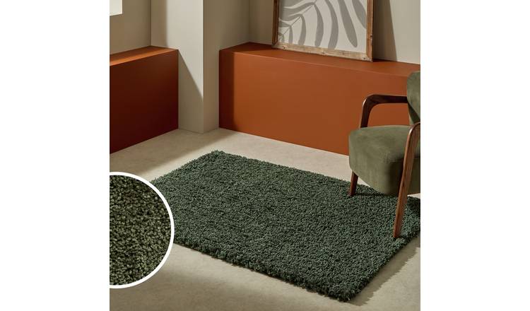 Habitat Noodle Olive Rug - 120x170cm