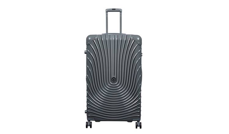 IT Luggage Radiating Expandable 8 Wheel Hard Large Suitcase - Charcoal