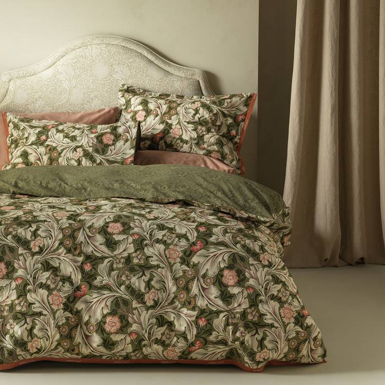 Habitat x Morris & Co. Leicester Cotton Reversible Green Bedding Set - Superking 0