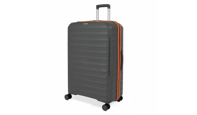 Rock Oslo 8 Wheel Hard Suitcase - Medium, Charcoal and Orange